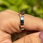 2.00 CT Dutch Marquise Yellow Moissanite Engagement Ring, East West Set Wedding Ring, Half Bezel Solitaire Ring, Wide Band Ring, V Prong