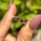 2.00 CT Dutch Marquise Yellow Moissanite Engagement Ring, East West Set Wedding Ring, Half Bezel Solitaire Ring, Wide Band Ring, V Prong