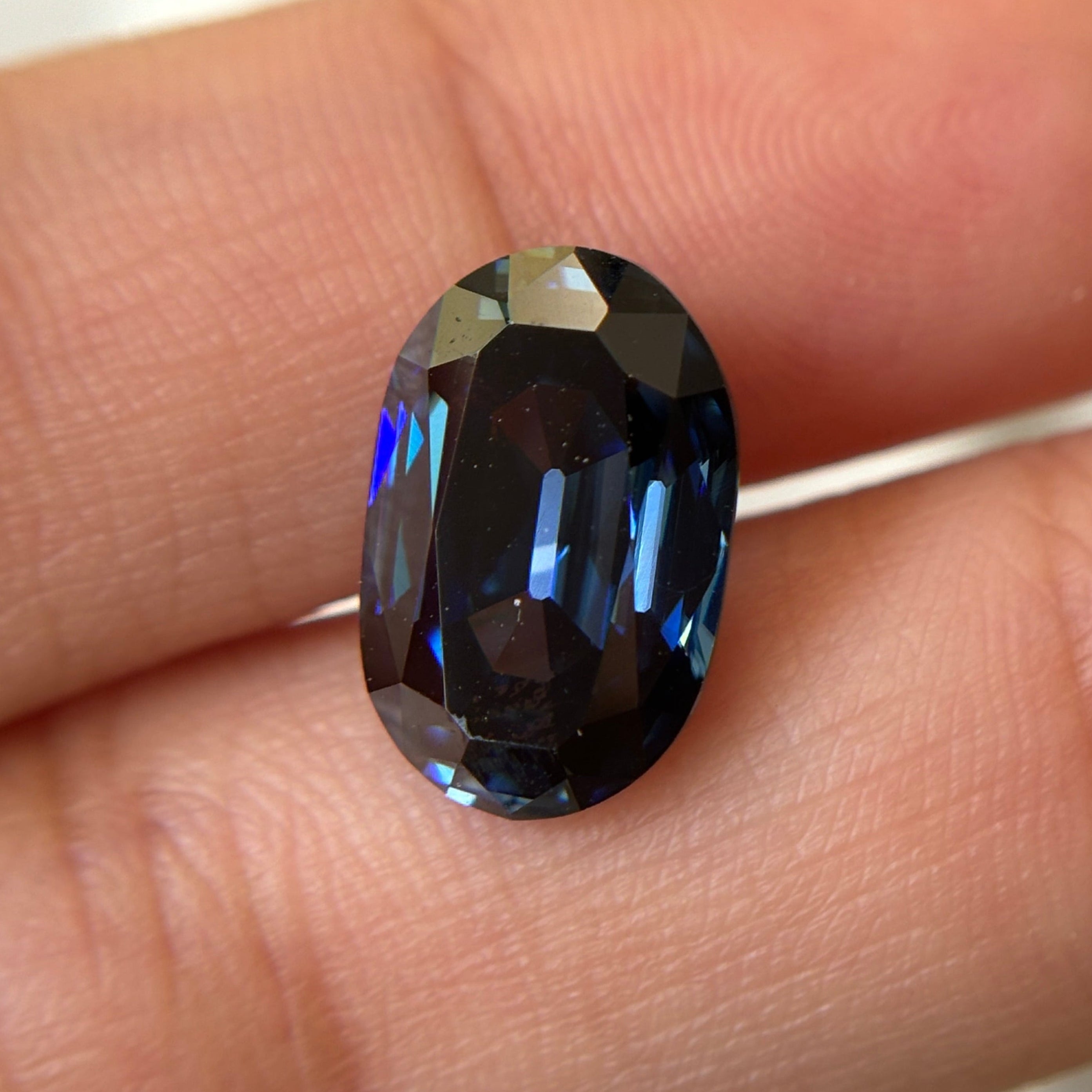 Old Mine Cut Royal Blue Moissanite, Elongated Cushion Cut Moissanite for Engagement Ring, Antique Cut, Handcrafted Moissanite, Gifts for Her