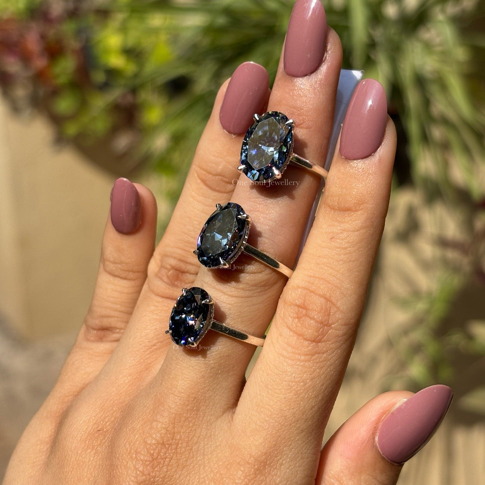 Grey Oval Cut Moissanite Ring, Dark Grey Moissanite Diamond Engagement Ring, Solitaire Wedding Ring, Solitaire Oval Cut Ring, Gift for Her