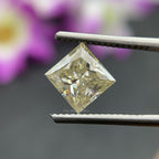 Light Yellow Princess Cut Loose Moissanite, VVS1 Grade Yellow Moissanite for Rings and Jewelry Making, Fancy Yellow Moissanite Diamond