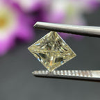 Light Yellow Princess Cut Loose Moissanite, VVS1 Grade Yellow Moissanite for Rings and Jewelry Making, Fancy Yellow Moissanite Diamond
