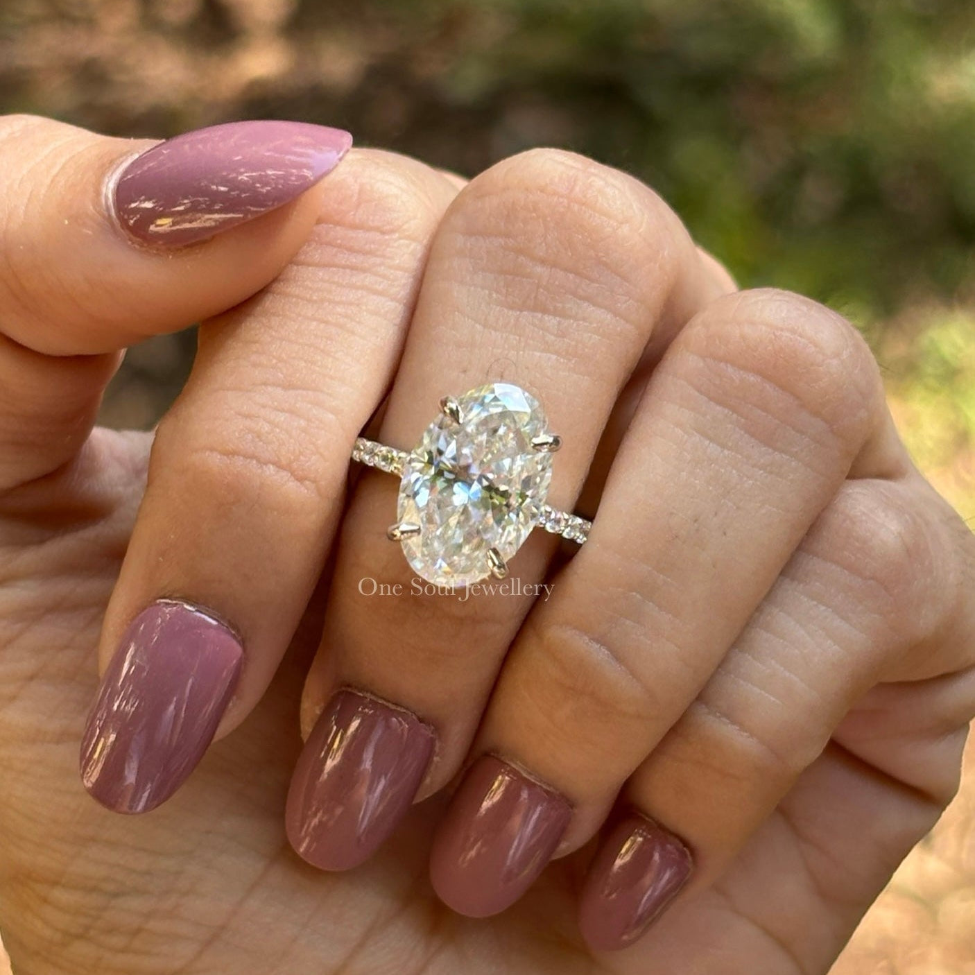 Colorless Oval Moissanite Engagement Ring, Hybrid Cut Oval Diamond Ring, Solitaire Wedding Ring, Proposal Ring, Trendy Oval Cut Ring