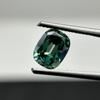 2.00 CT OMC Cushion Dark Green Loose Moissanite for Engagement Ring, Handcrafted Unique Moissanite, Fancy Color Stone, Gifts for Her