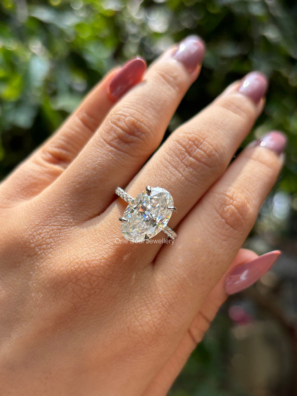 6.50 CT Oval Cut Colorless Moissanite Engagement Ring, Hidden Halo Wedding Ring, Claw Prong Proposal Ring, Solid Yellow/White/Rose Gold Ring