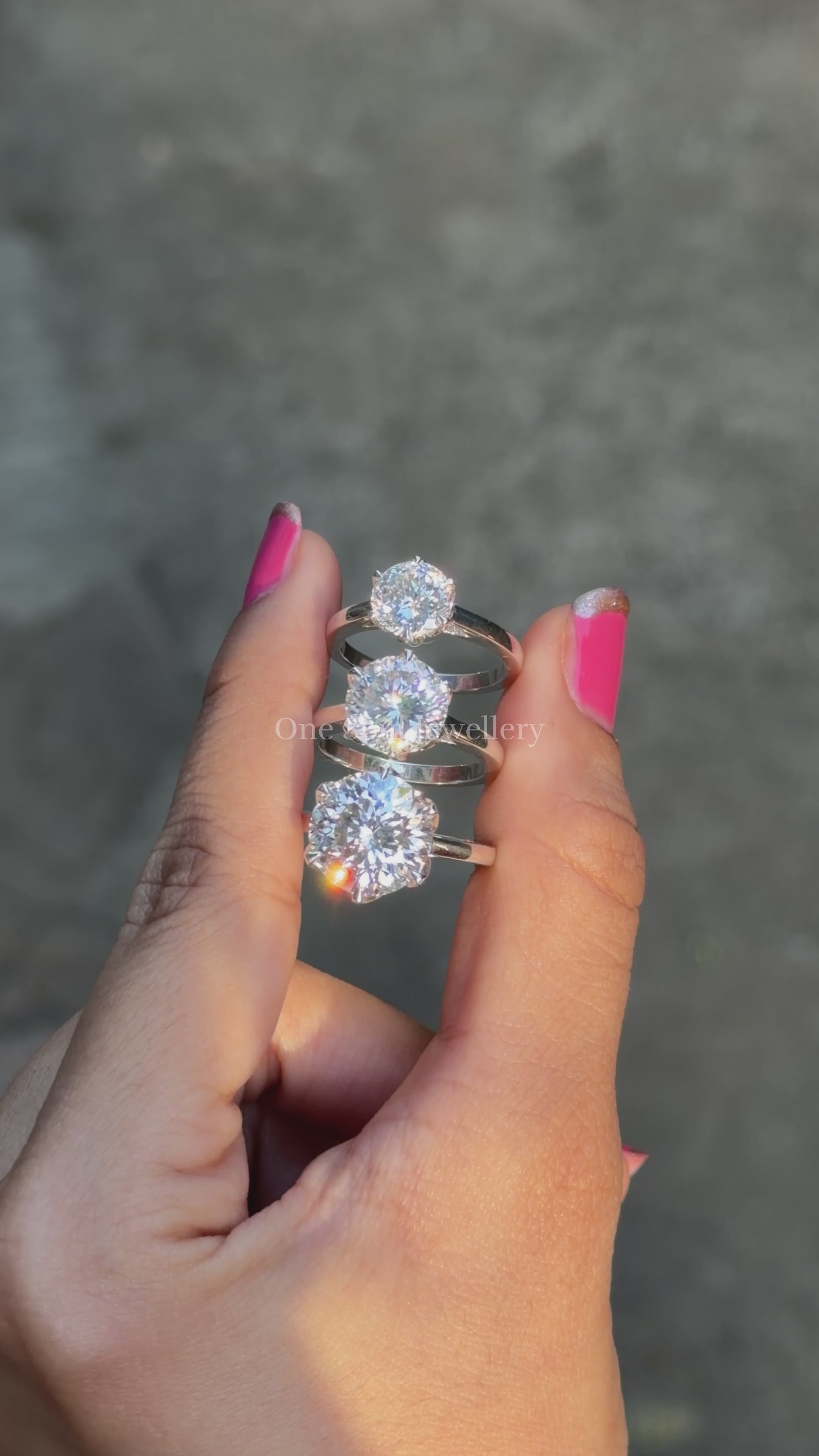 Solitaire Portuguese Cut Engagement Ring, Tulip Basket Set Wedding Ring, White Gold Ring, Proposal Ring, Claw Prong, Anniversary Gift Ring