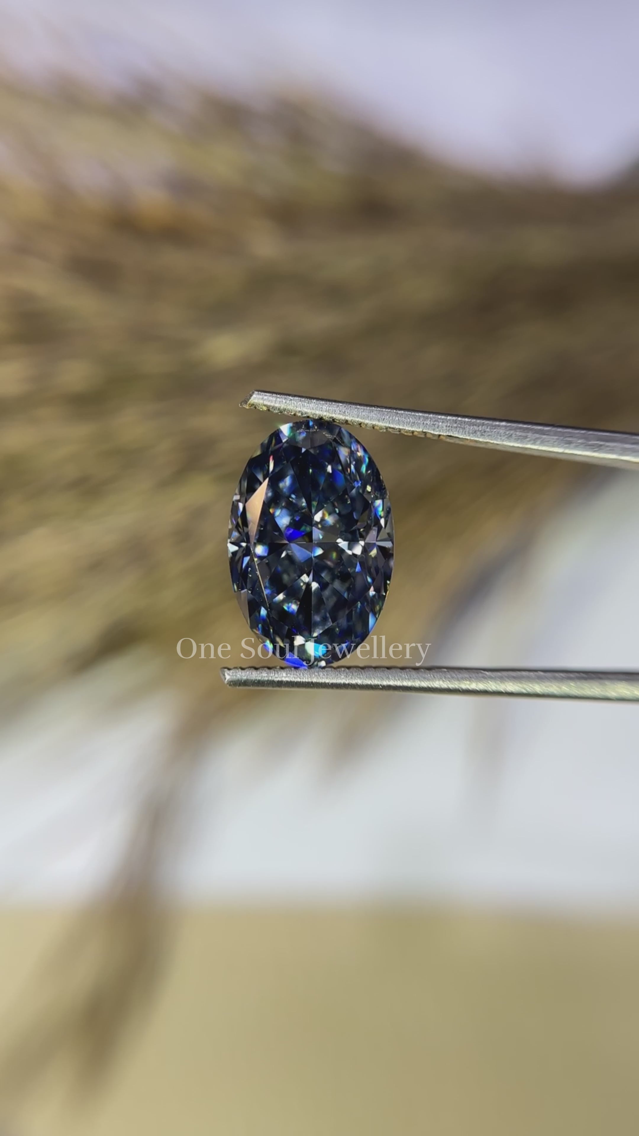 6.50 CT Dark Grey Loose Moissanite for Engagement Ring, Handmade Loose Stone for Bridal Ring, Anniversary Gifts for Her, Bridesmaid Ring